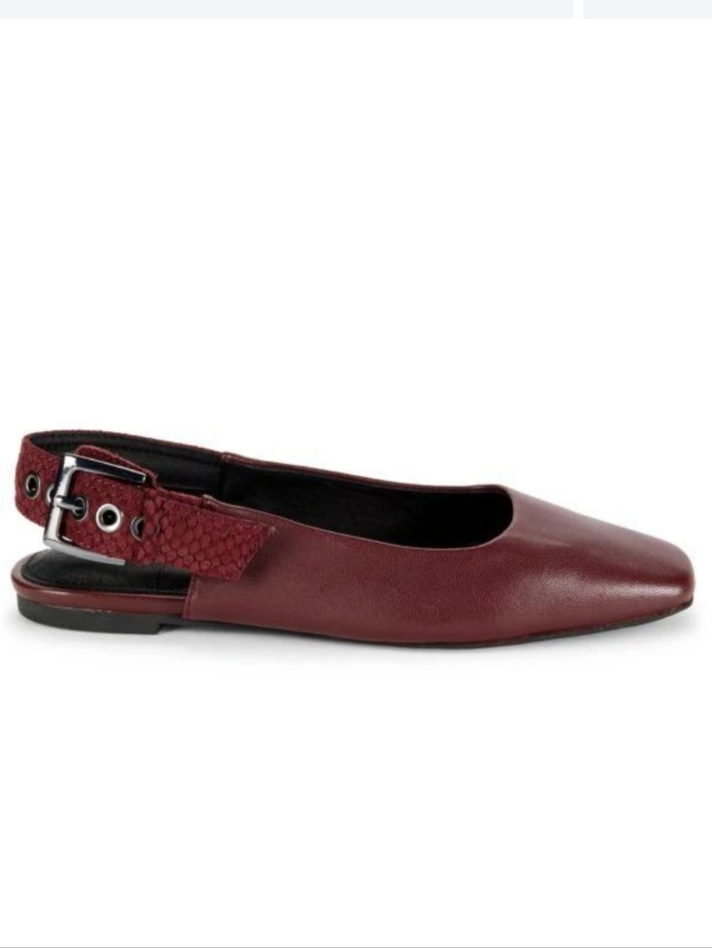 Sanctuary Kitchy Slingback Flats in Oxblood